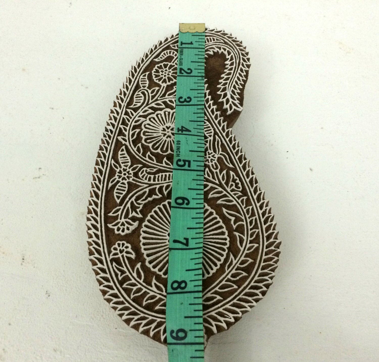 Paisley Stamp Wood Carved Stamp Indian Wood Stamp Kashmiri Etsy