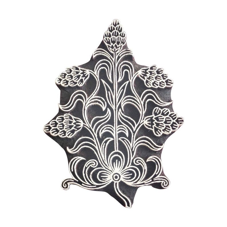 Large Flower Stamp Wooden Stamp Wood Block Stamp Block Print Stamp Textile Stamp Fabric Stamp