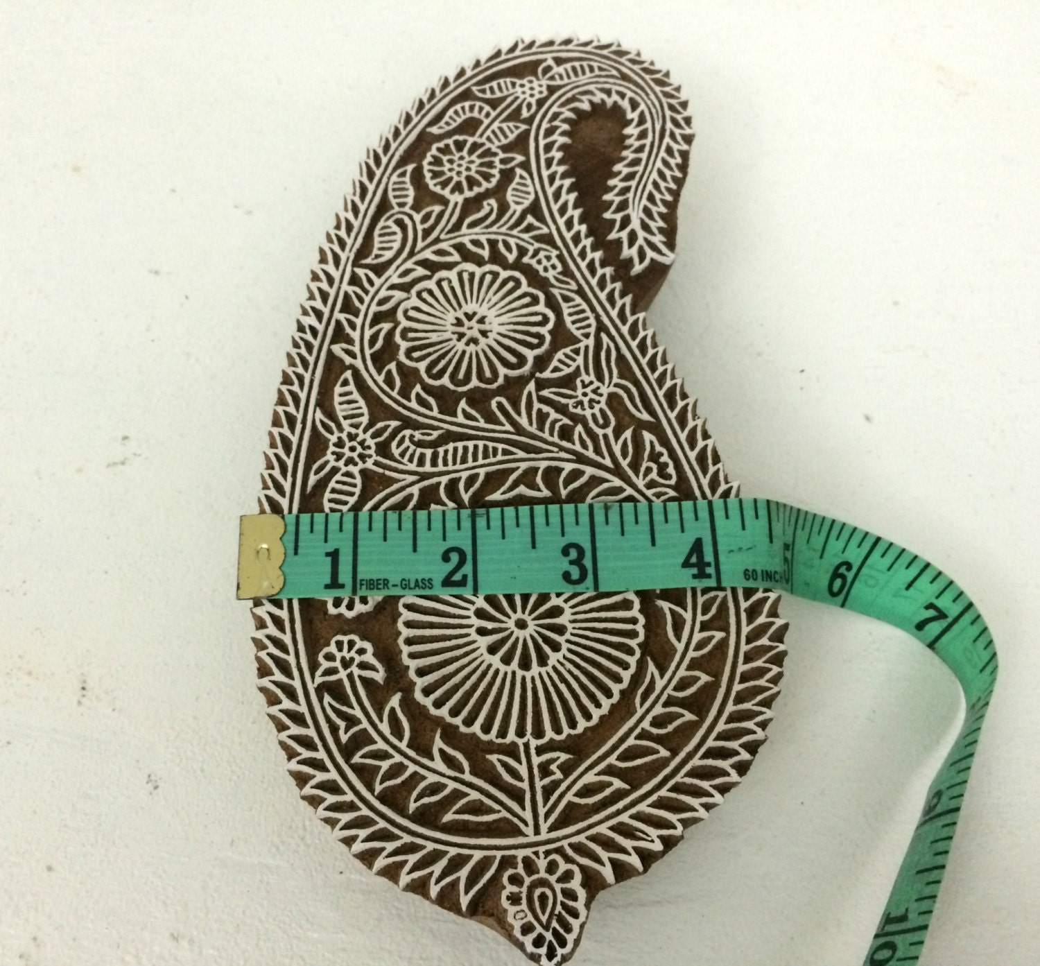 Paisley Stamp Wood Carved Stamp Indian Wood Stamp Kashmiri Etsy