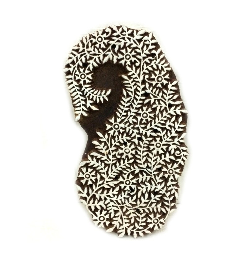 kashmiri paisley Paisley stamp fabric printing stamp indian wood stamp pottery stamp scrapbook stamp Wood carved stamp fabric stamp