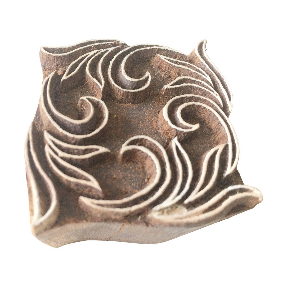 Square Hand Carved Stamp Block Print Stamp Textile Stamp Etsy