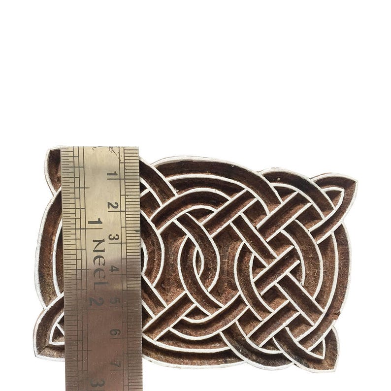 Rectangular Celtic Knot Stamp Print Stamp Textile Stamp Clay Etsy