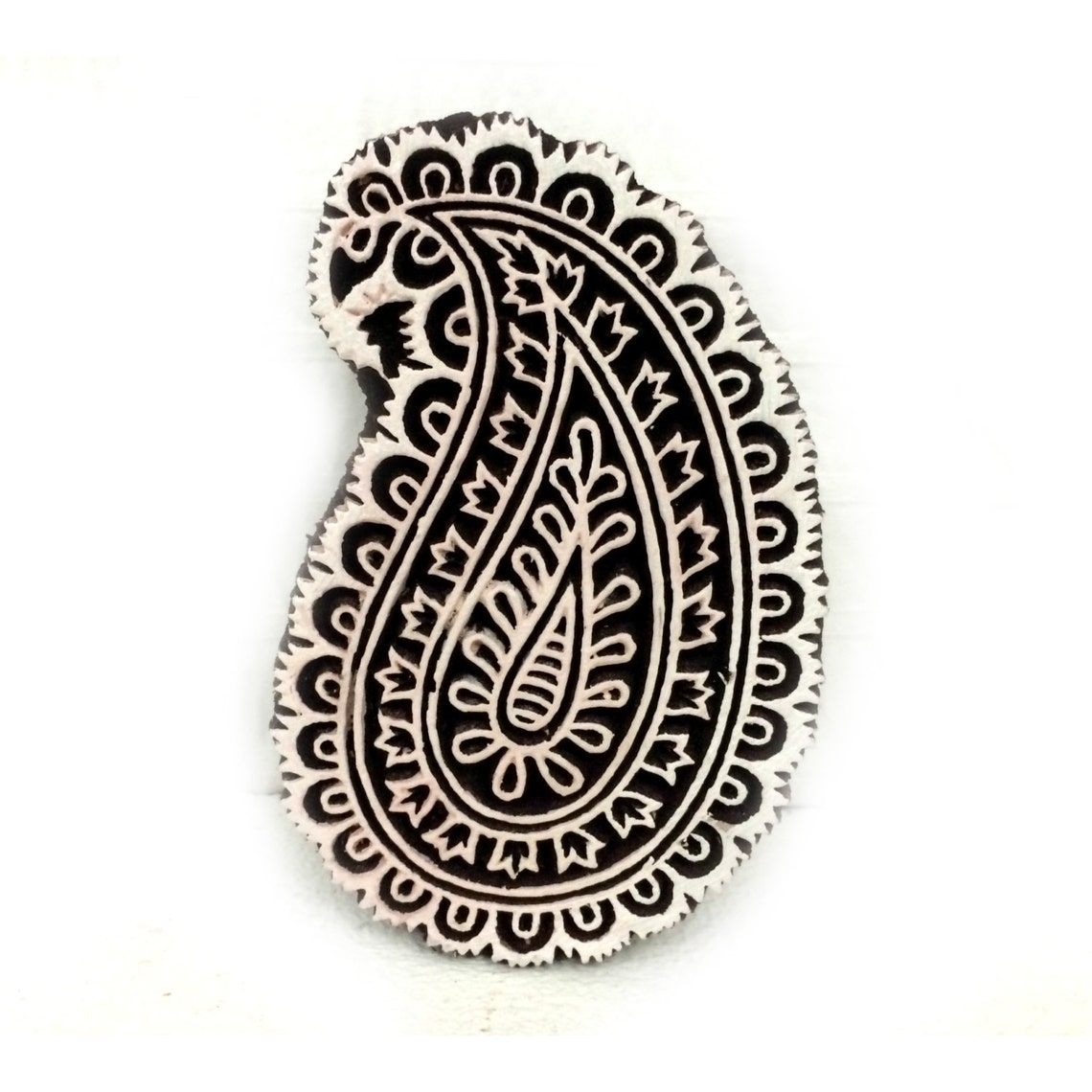 Paisley Stamp Wood Carved Stamp Paisley Wood Stamp Indian - Etsy