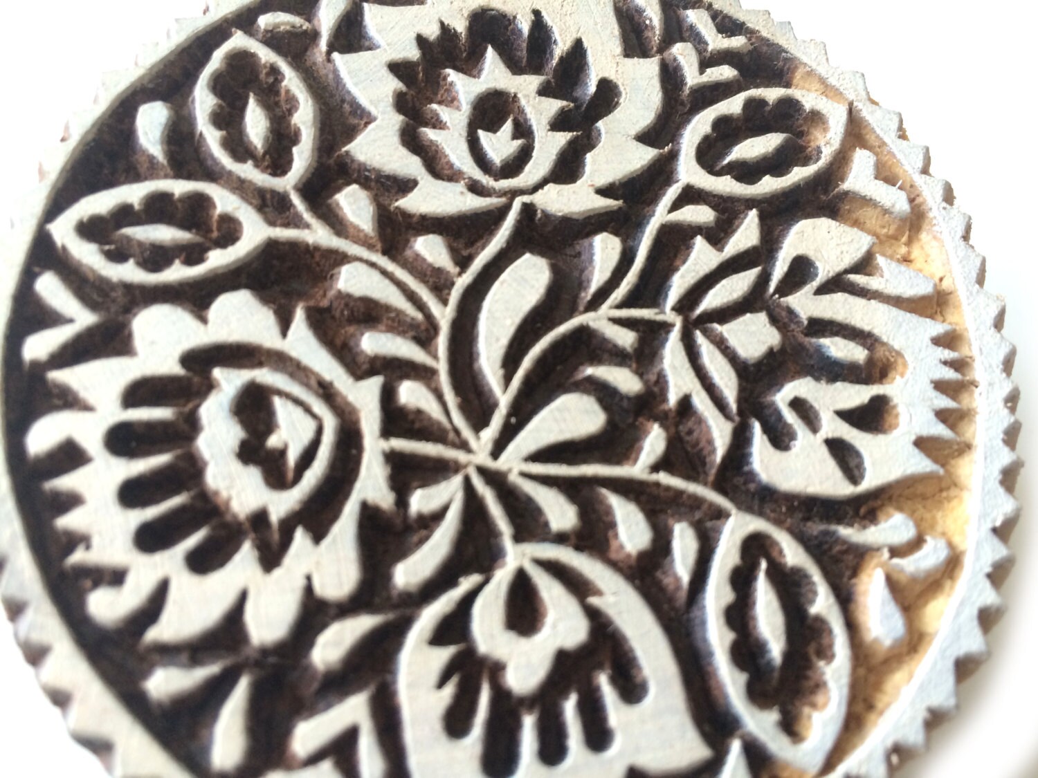 Floral Wood Stamp Hand Carved Wood Stamp Hungarian Embroidery Etsy