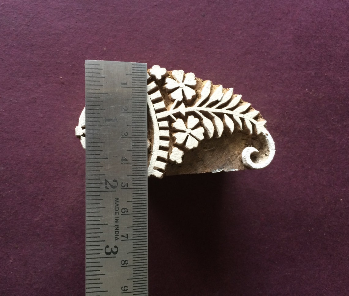 Paisley Stamp Indian Wood Stamp Paisley Wood Stamp Indian Etsy