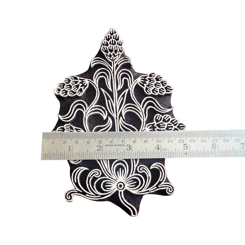 Large Flower Stamp Wooden Stamp Wood Block Stamp Block Print Stamp Textile Stamp Fabric Stamp