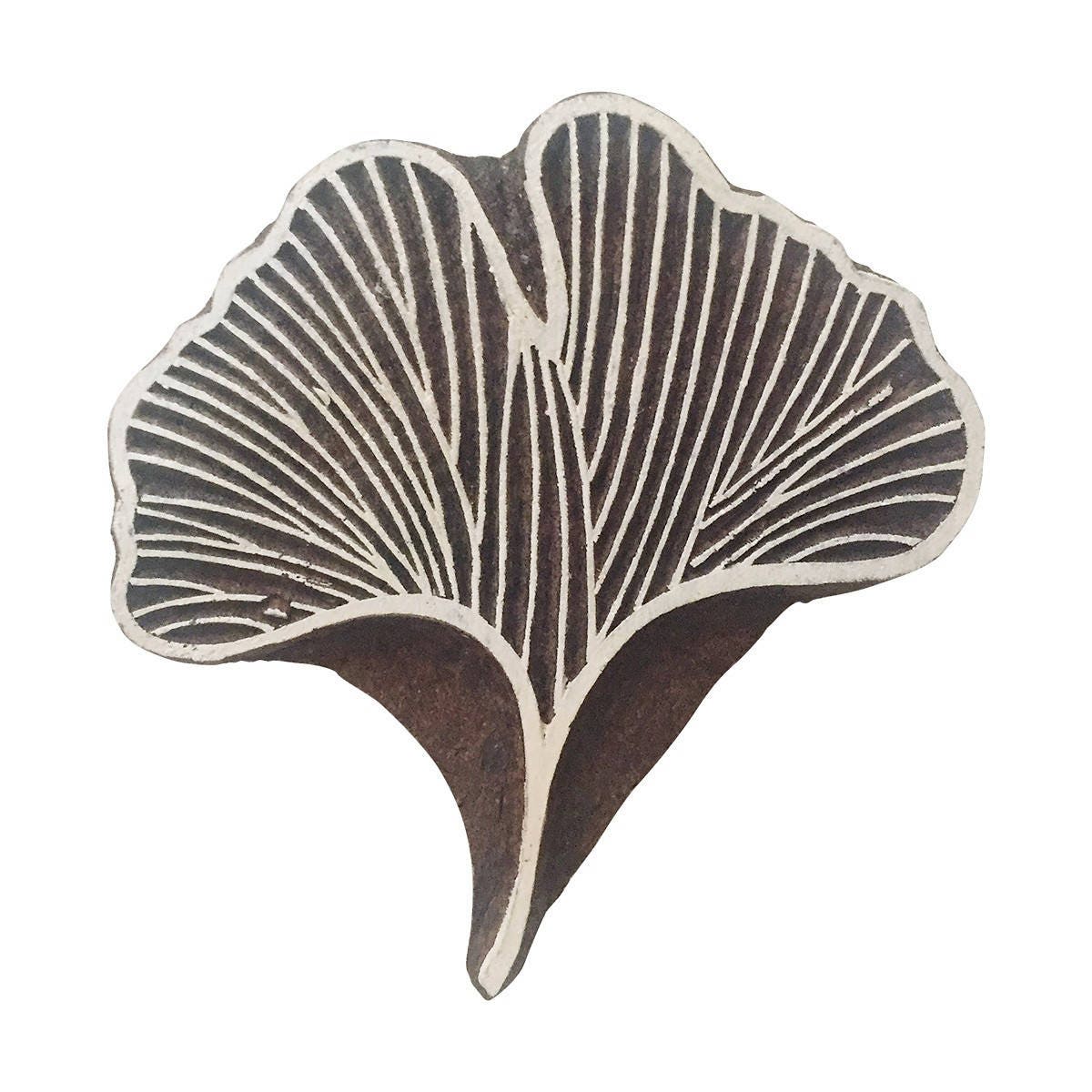 Leaf indian carved Stamp Indian Wood Stamp Wood Block Stamp Etsy