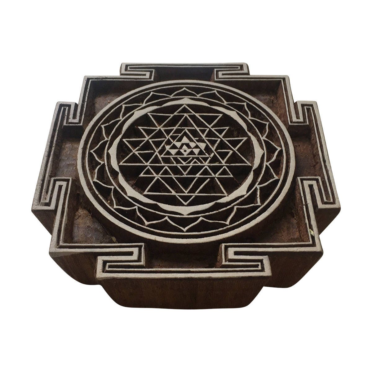 Sri Yantra Stamp Sacred Geometry Stamp Block Print Stamp Etsy