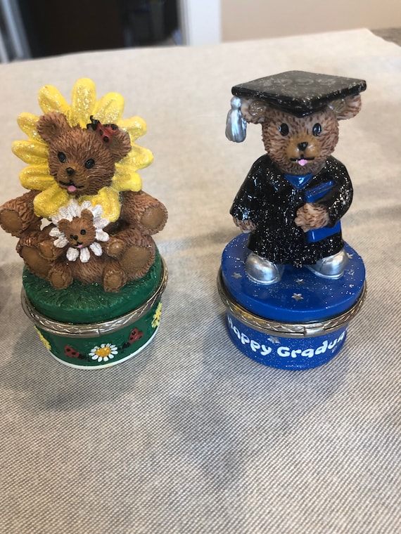 Set of 13 Claire's/the Icing Bear Hinged Trinket Boxes 1999 and