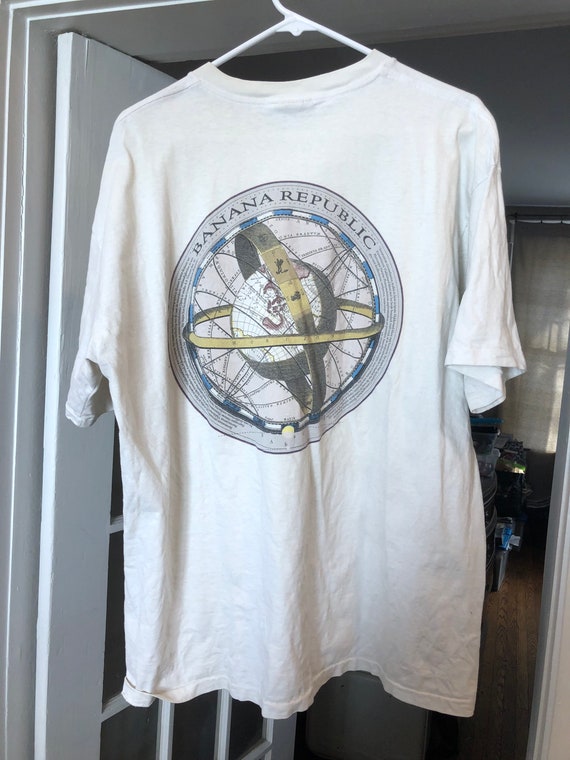 90s Banana Republic Globe Map Shirt