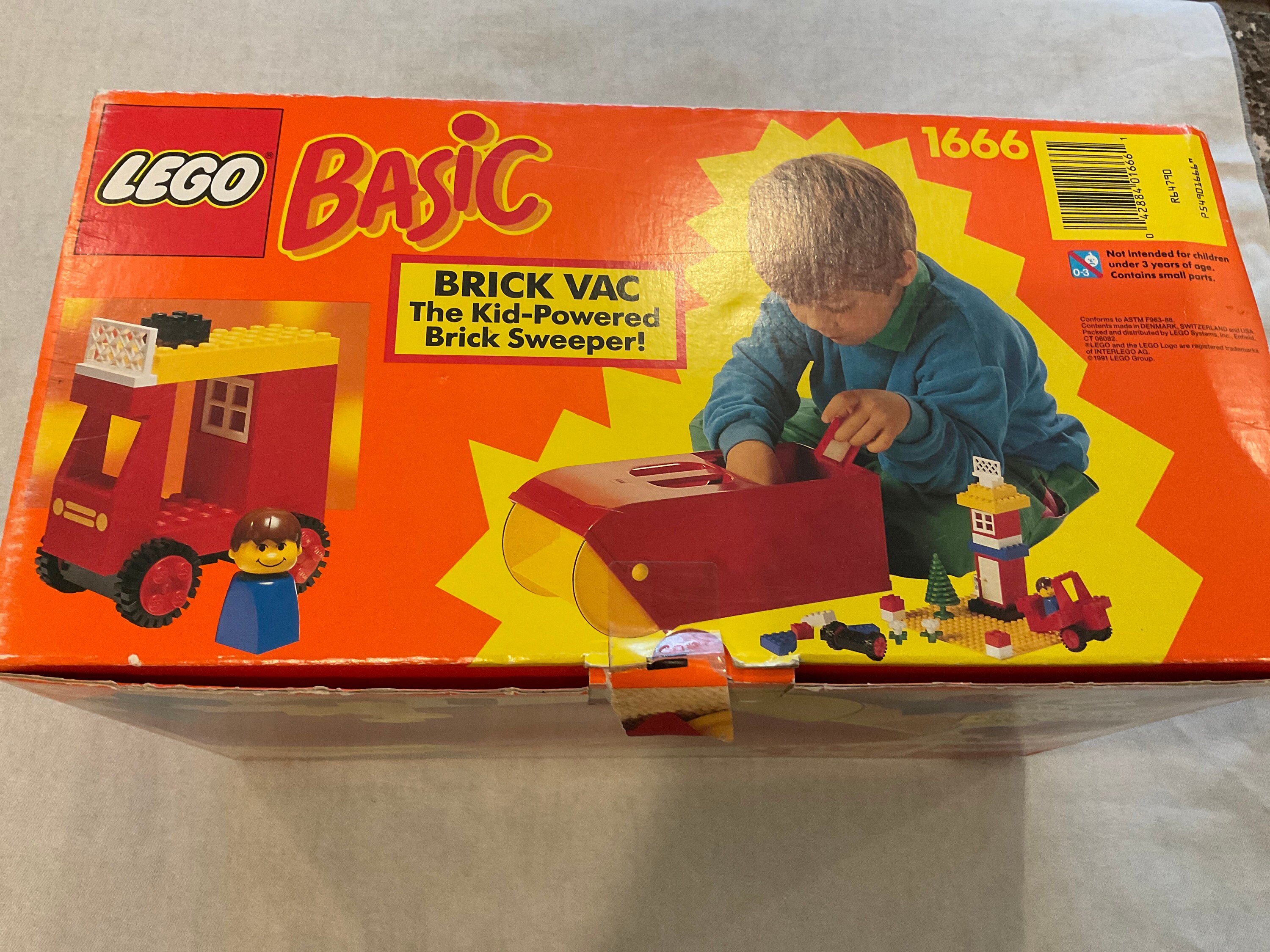 Vintage Lego Basic Brick Vac 1666 From 1991 -new in Package