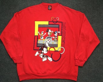 Vintage Mickey Unlimited Jerry Leigh Disney Sweatershirt Hip Hop Jackets Rare 80s