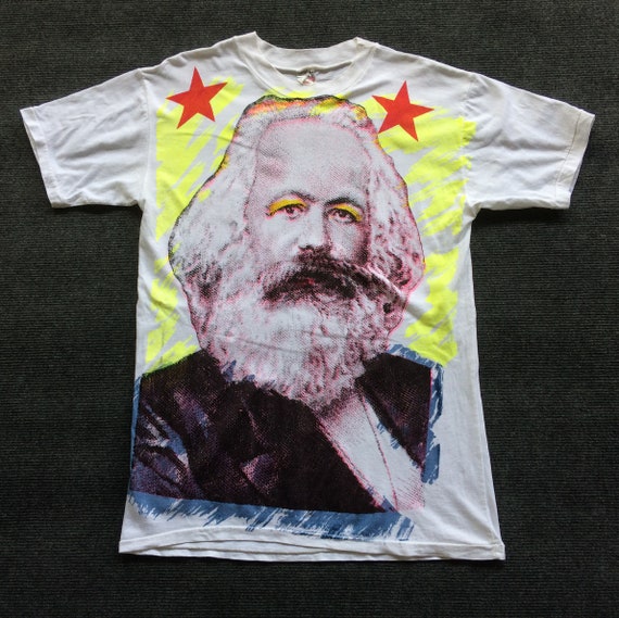 Vintage Karl Marx Crew Neck 80s Promo Tour Rare T… - image 1