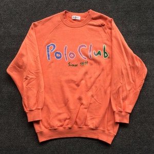 Vintage Polo Club Sweatshirt Hip Hop Style 90s Rare Design Streetwear Sweater