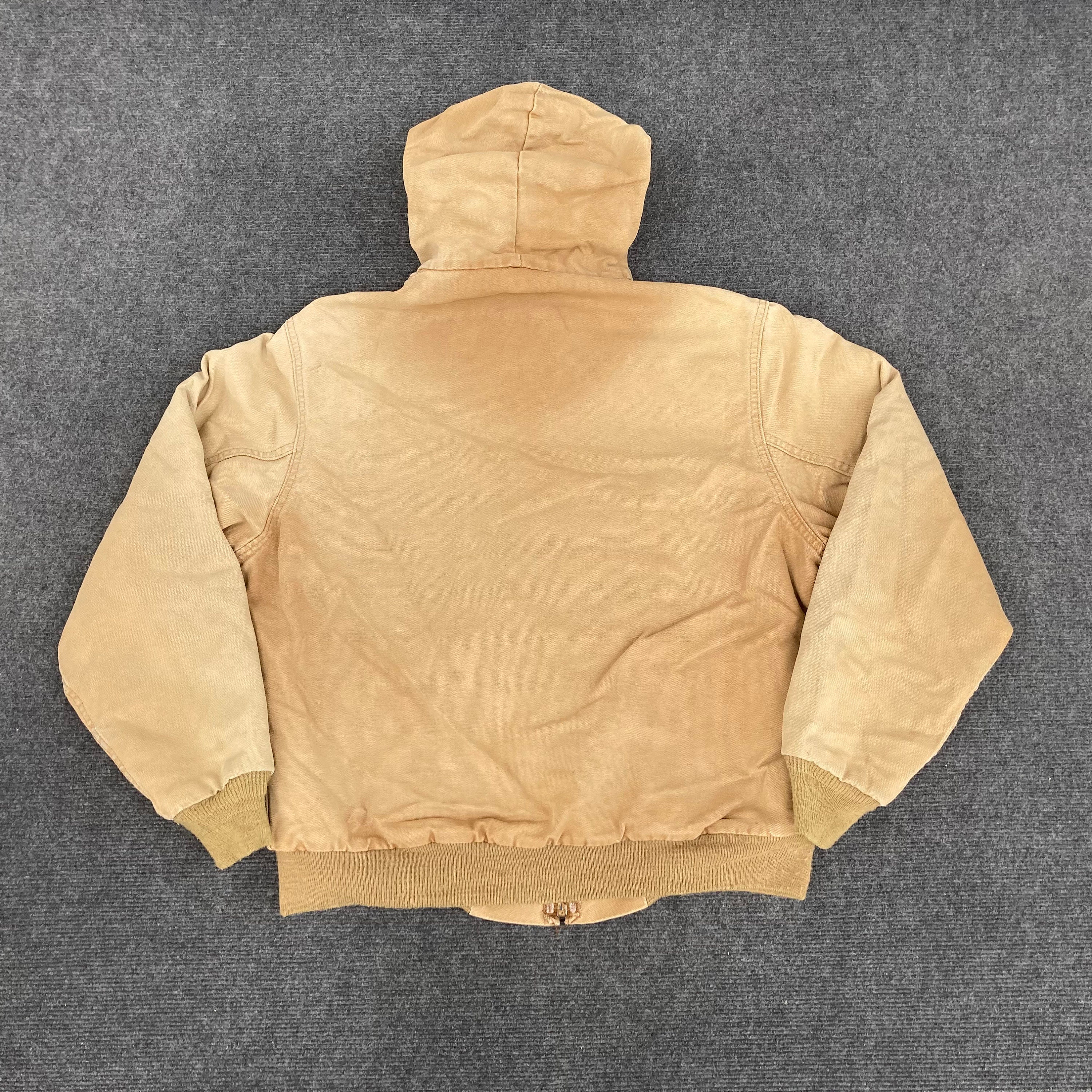 Vintage Carhartt Hooded Active Jacket Faded Style Brown Vintage Carhartt Hooded Active Jacket Faded Style Brown