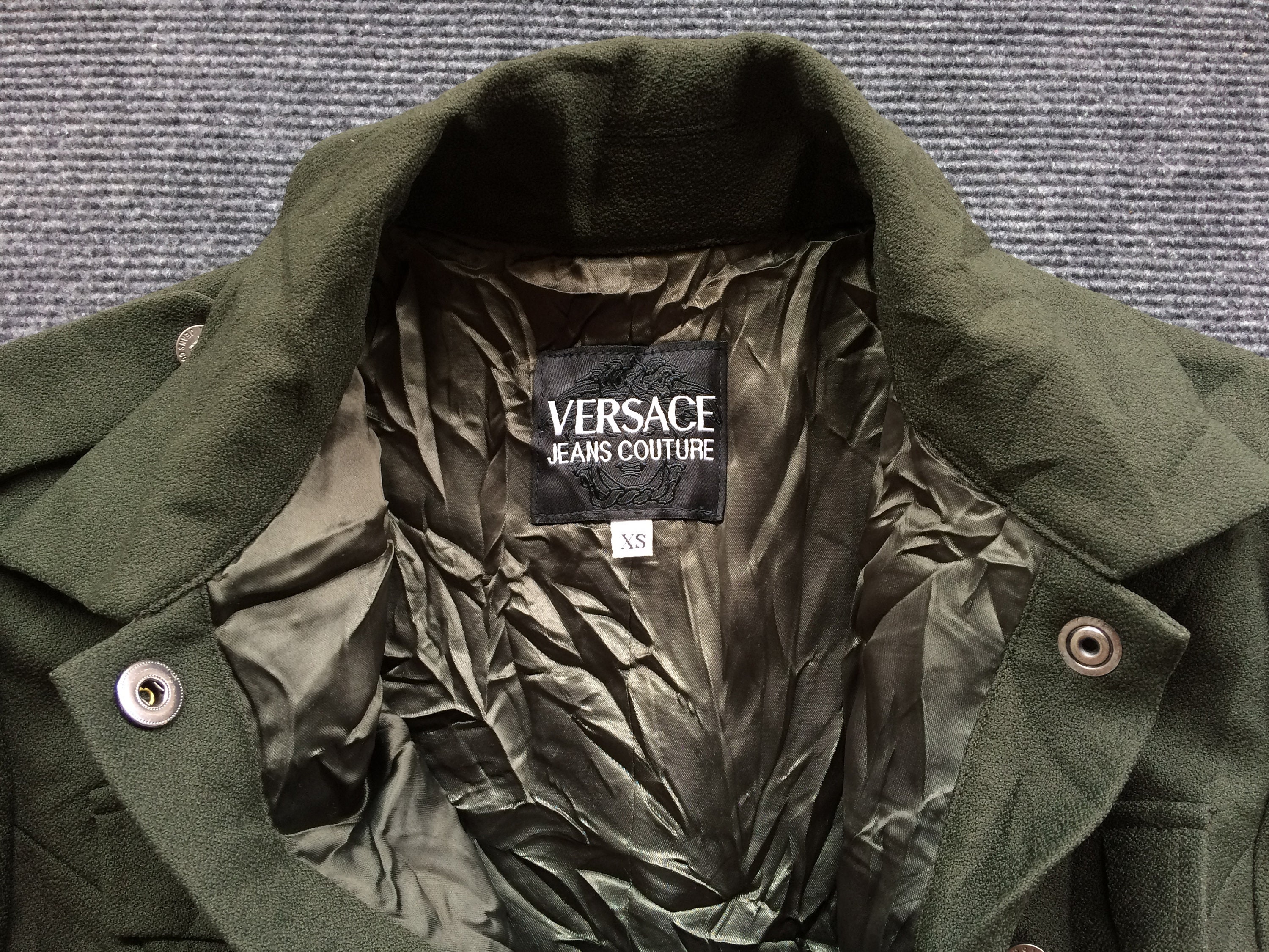 Vintage Versace Jeans Couture 90s 80s Coat Jacket Button Down Rare