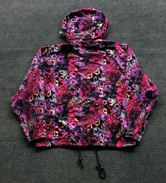 Vintage Fauna & Flora Flower Colorful 90's Zipper… - image 3