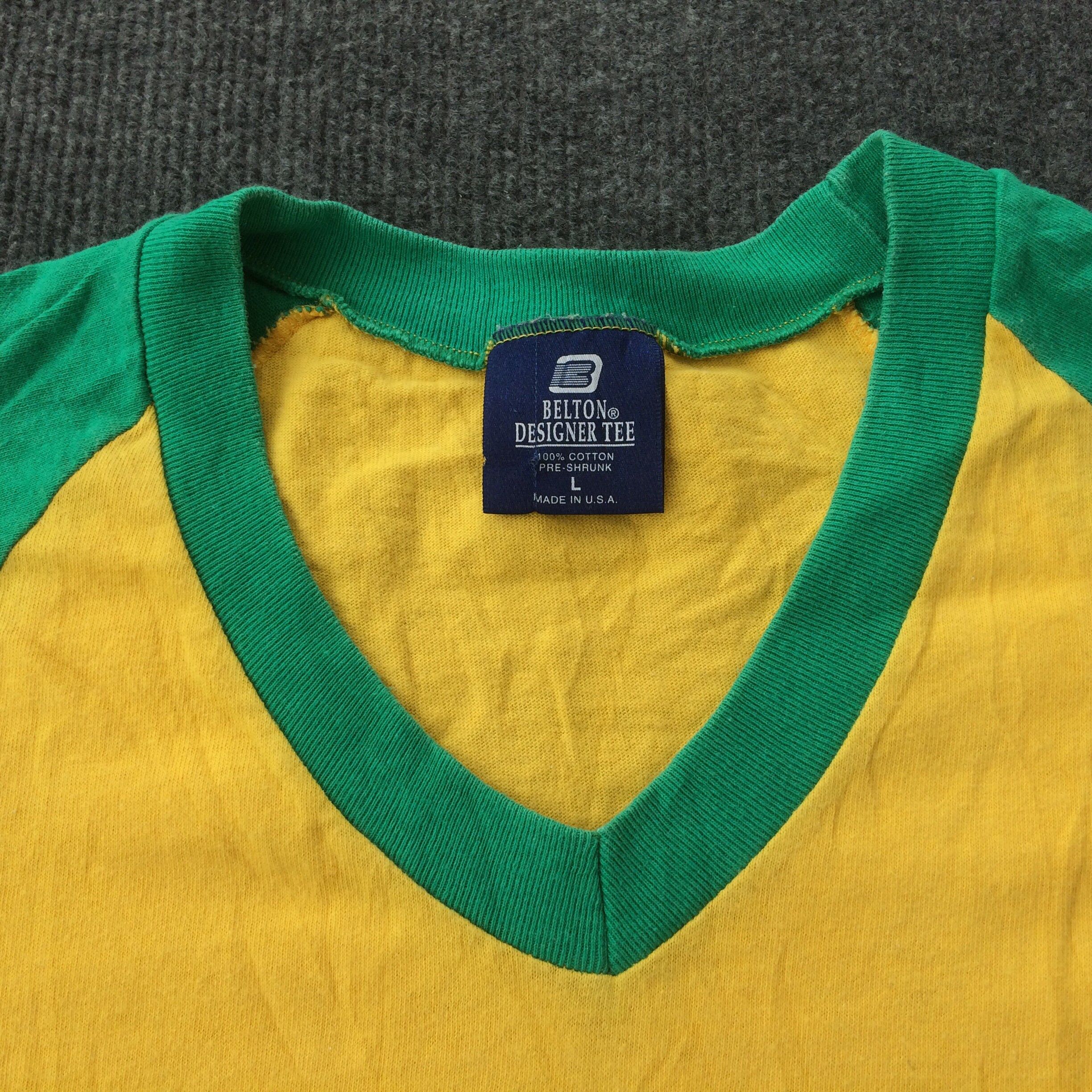 Vintage Plain Green Yellow Punk Mods Streetwear T Shirt - Etsy