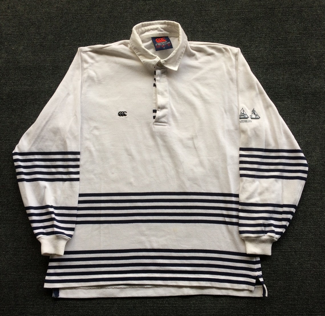 Canterbury Maillot de Rugby Retro Hoop Homme Blanc