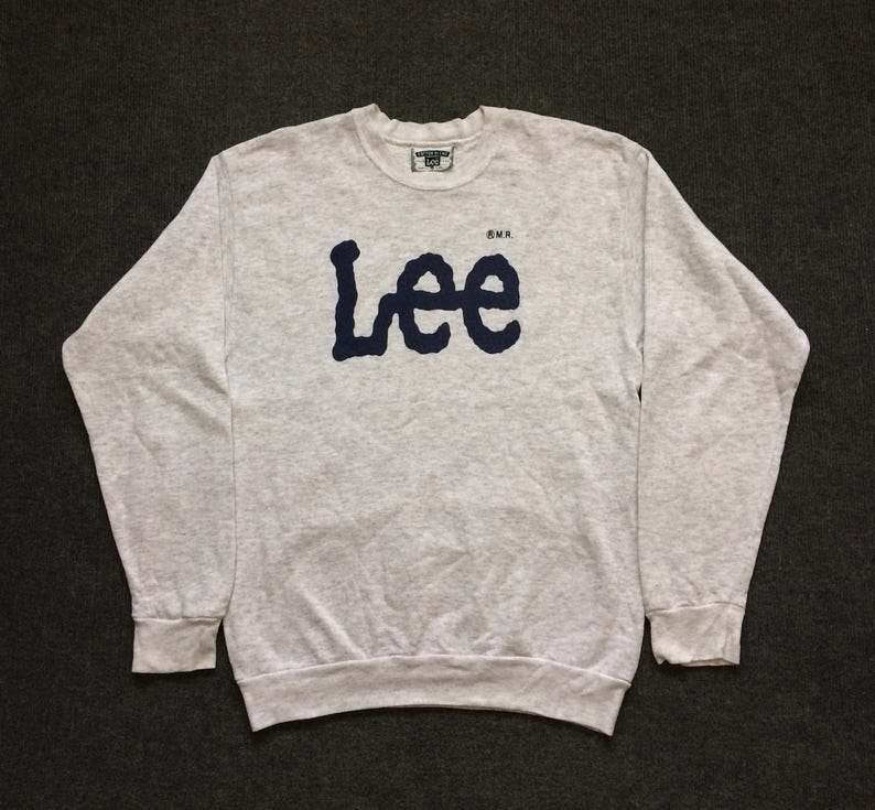 Vintage Lee Big Logo Usa Sweater 80s 90s Streetwear Style Hip - Etsy