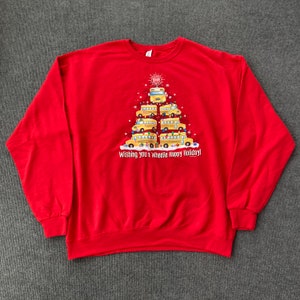 Vintage Weihnachten Bas Bus Sweatshirt