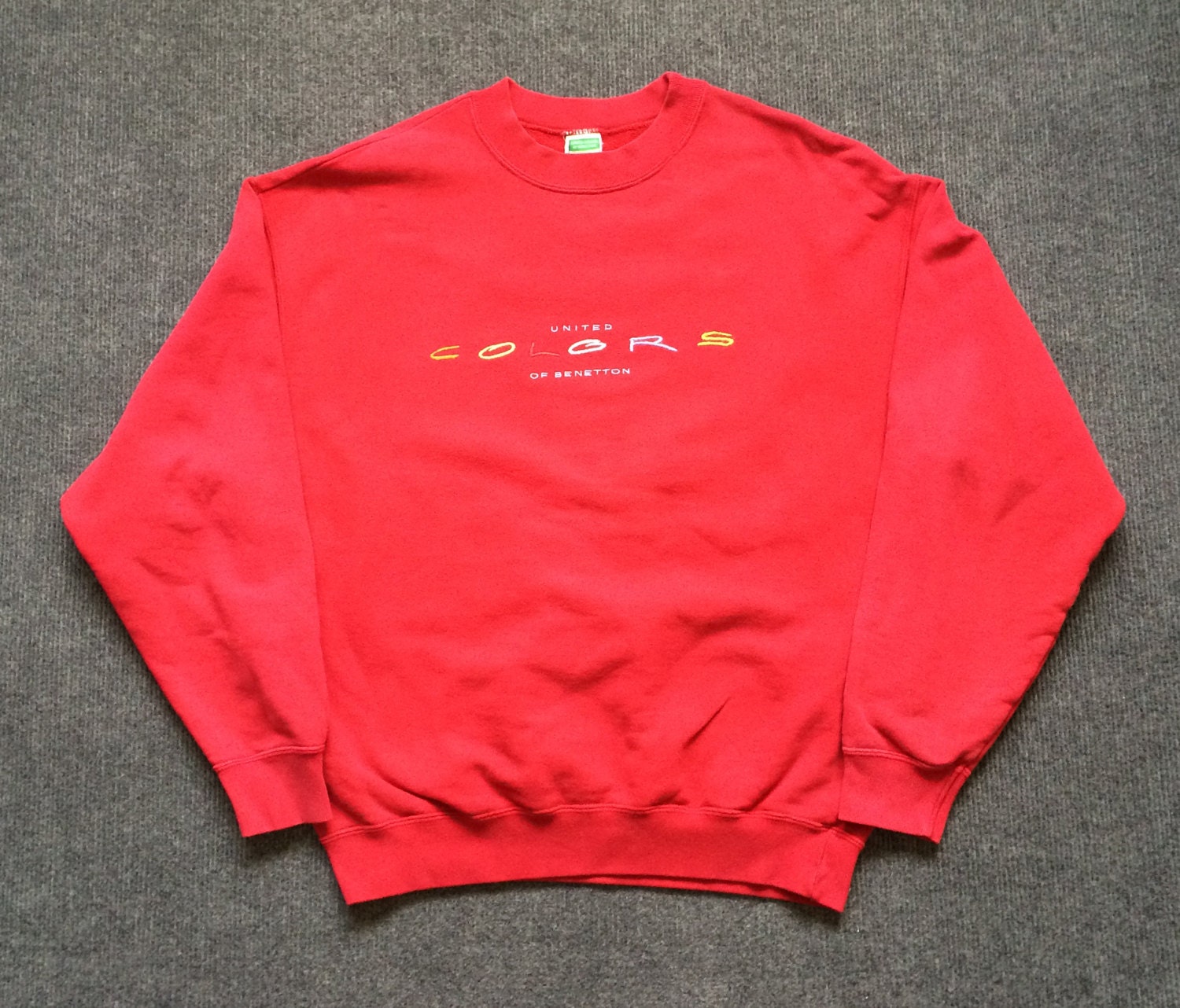 MySTREET86 Vintage United Colors of Benetton 90s 80s Benetton Rugby Size S Sweatshirt