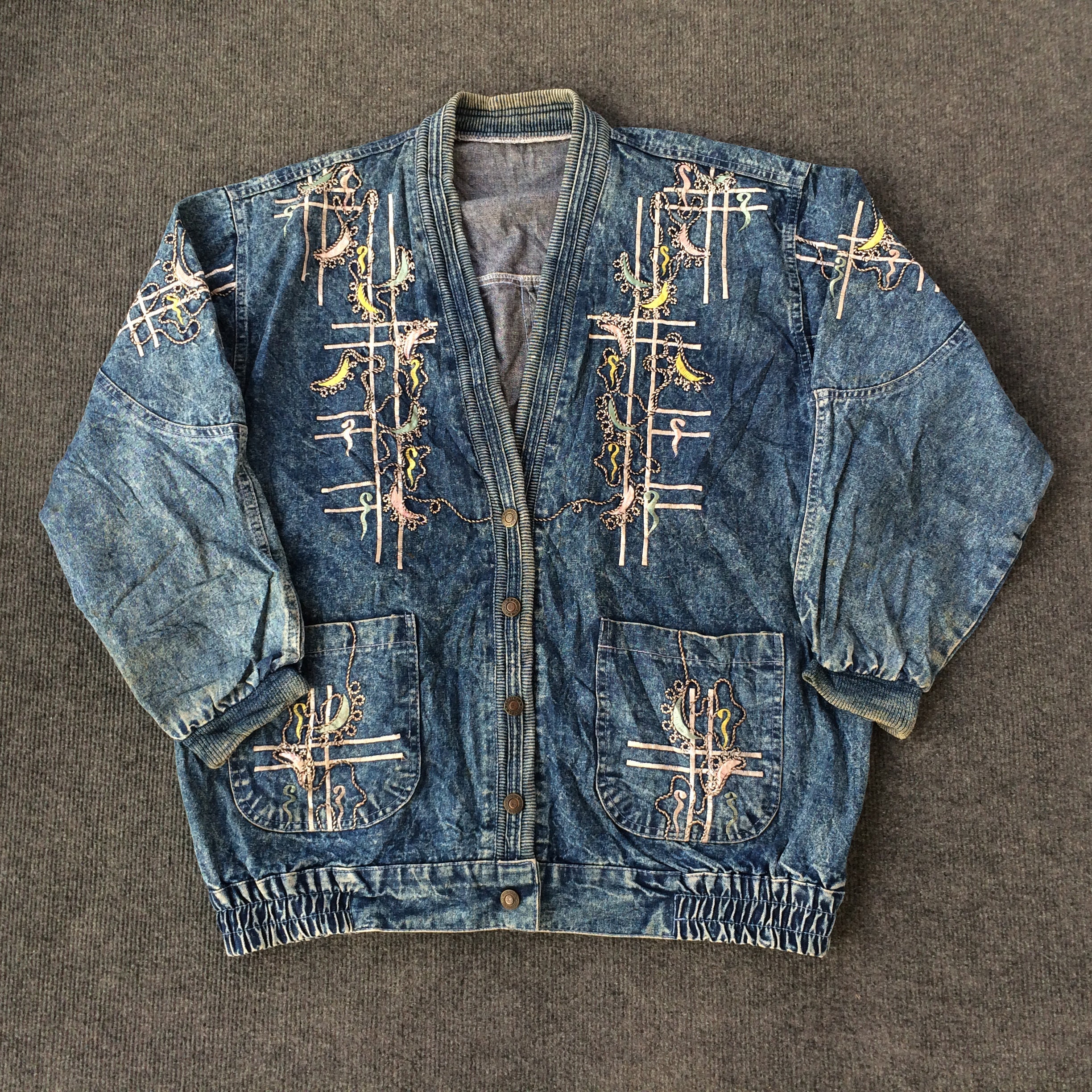 Raw Blue Jacket Black Vintage Denim Jacket 90s Hip Hop 