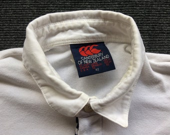 Chemise De Rugby Vintage Canterbury Rayures Vertes Taille M - Nouvelle-Zélande - Manches Longues