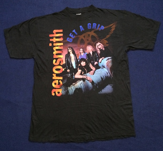 Vintage Aerosmith Get a Grip Rock Band 90s Tour Promo Original T 