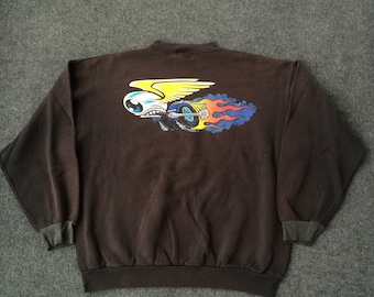 Vintage 90er Jahre Von niederländischen Auge Crewneck Pullover Skateboard Pullover 80er Jahre Sweatshirt