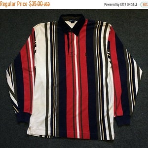 On Sale 32% Vintage Nautica Striped spell out hip hop style Shirt
