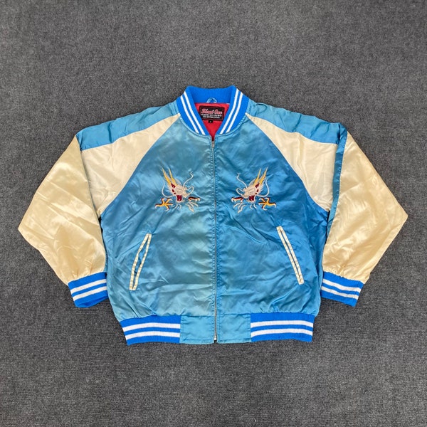 Vintage Japanese Sukajan Eagle Dragon Japan Jacket Embroidered Souvenirs 90s Varsity Jacket