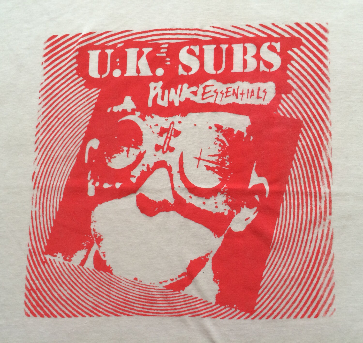 ヴィンテージ UK サブ 80 年代 ツアー プロモ オリジナル レア T 