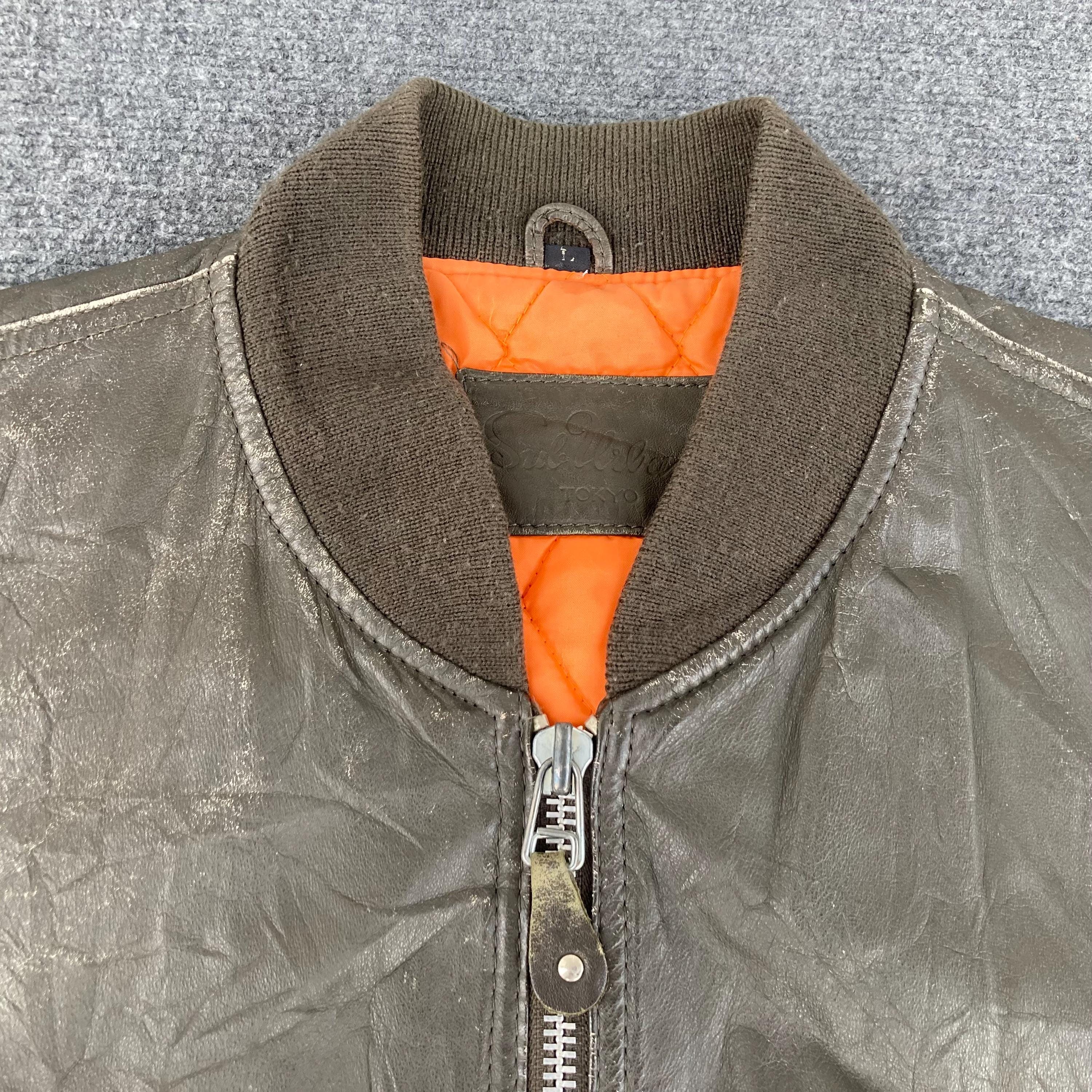 Vintage Sub Urban Tokyo Men's Bomber Leather Jacket - Etsy