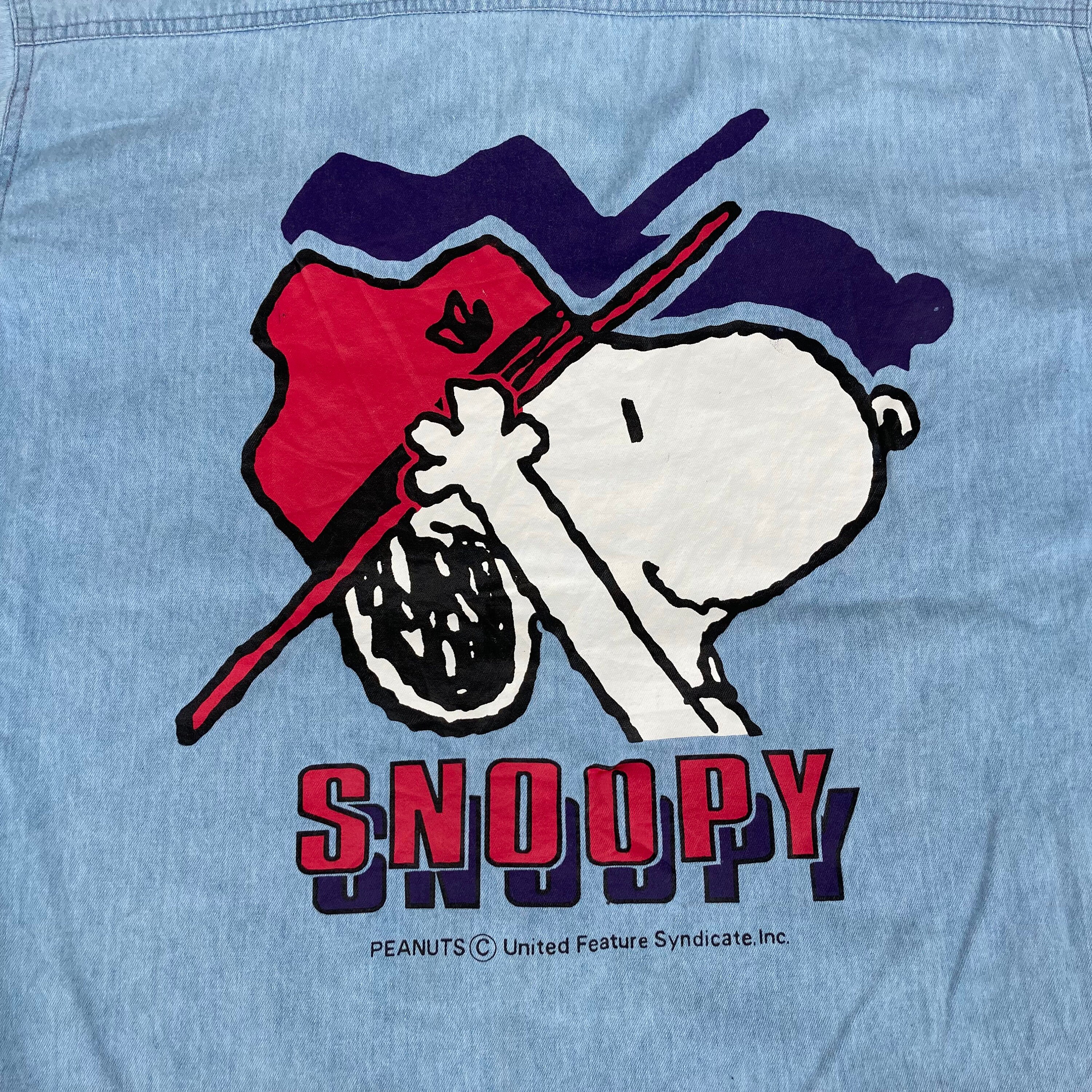 Vintage Snoopy Denim Long Sleeve Shirt - Etsy