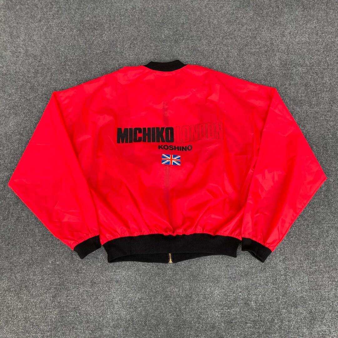 ジャケット・アウター 90s MICHIKO LONDON nylon jacket archive Michiko Koshino Black Polyester Motor King Jacket, 1990s
