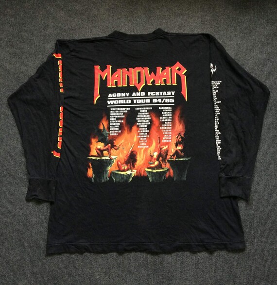 Buy Vintage Manowar Agony and Ecstasy World Tour 94 95 Long Sleeve