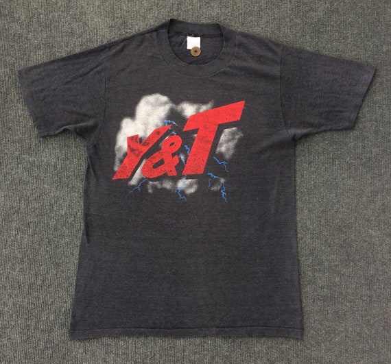 Vintage Y&T 1982 Black Tiger Tour Uk 80s Concert Rock Metal Rare T  