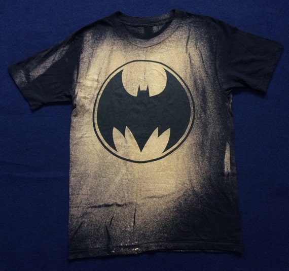 Vintage Batman 90s 80s Rare Tie dye acidwash T Shirt