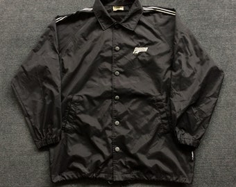 Vintage Puma Svart Liten Logotyp Mods Jersey Puma 80-90-tals Tröja