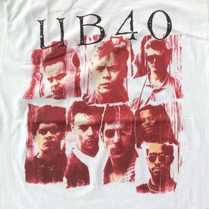 Vintage UB40 1988 World Tour Concert 80s Robin Campbell Ali Michael Virtue Brian Travers T shirt image 3