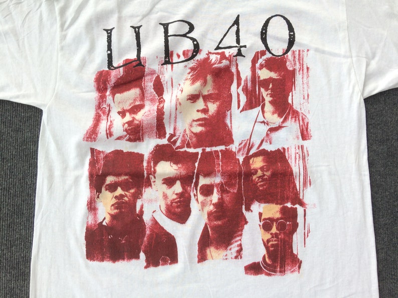 Vintage UB40 1988 World Tour Concert 80s Robin Campbell Ali Michael Virtue Brian Travers T shirt image 3