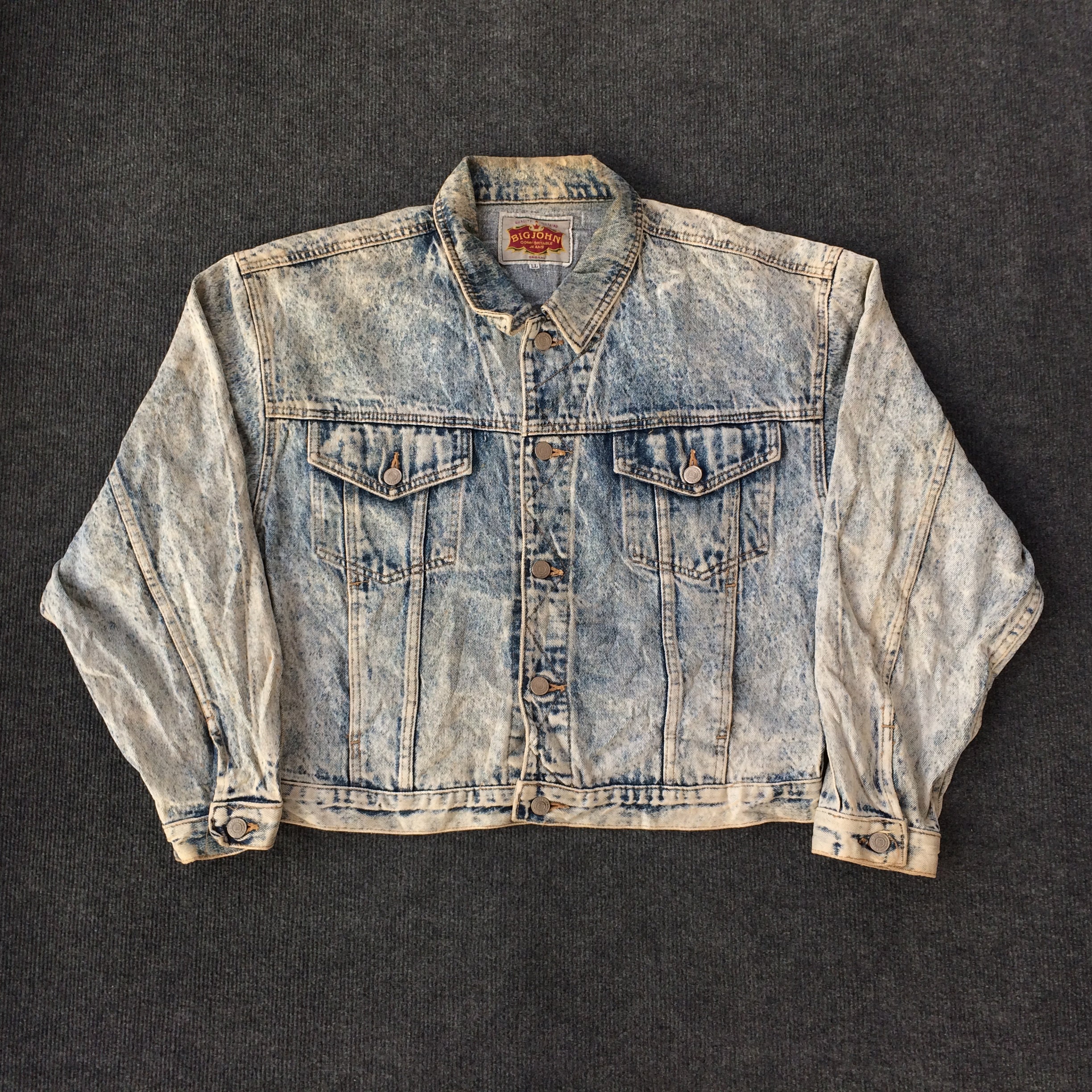 Vintage Big John Jeans Acid Wash Vtg Look 80S 90S Jacket - Etsy