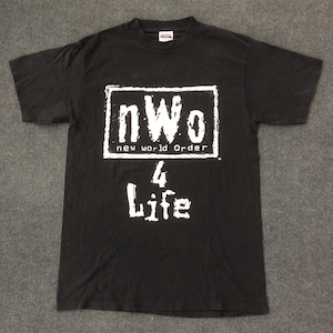 Vintage N.W.O Nwo New World Order 4 Life Black Wrestling 90s T Shirt