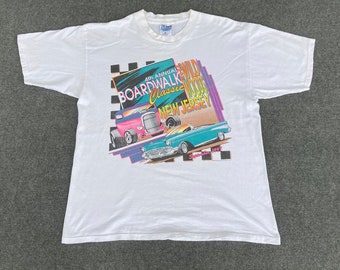 Vintage The Wild Woods New Jersey Classic Hot Rod Cars 90s T shirt