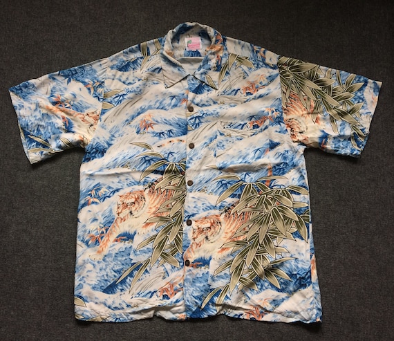 Vintage Hawaii Tiger Short Sleeve Rare Size M Hawa
