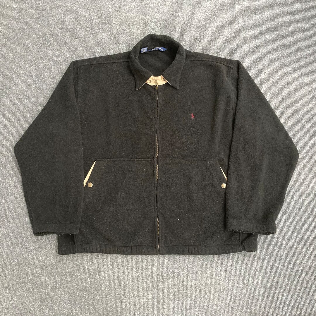 Vintage Polo Ralph Lauren Black Fleece Polo Sport 90s Long Vintage Polo Ralph Lauren Black Fleece Polo Sport 90s Long