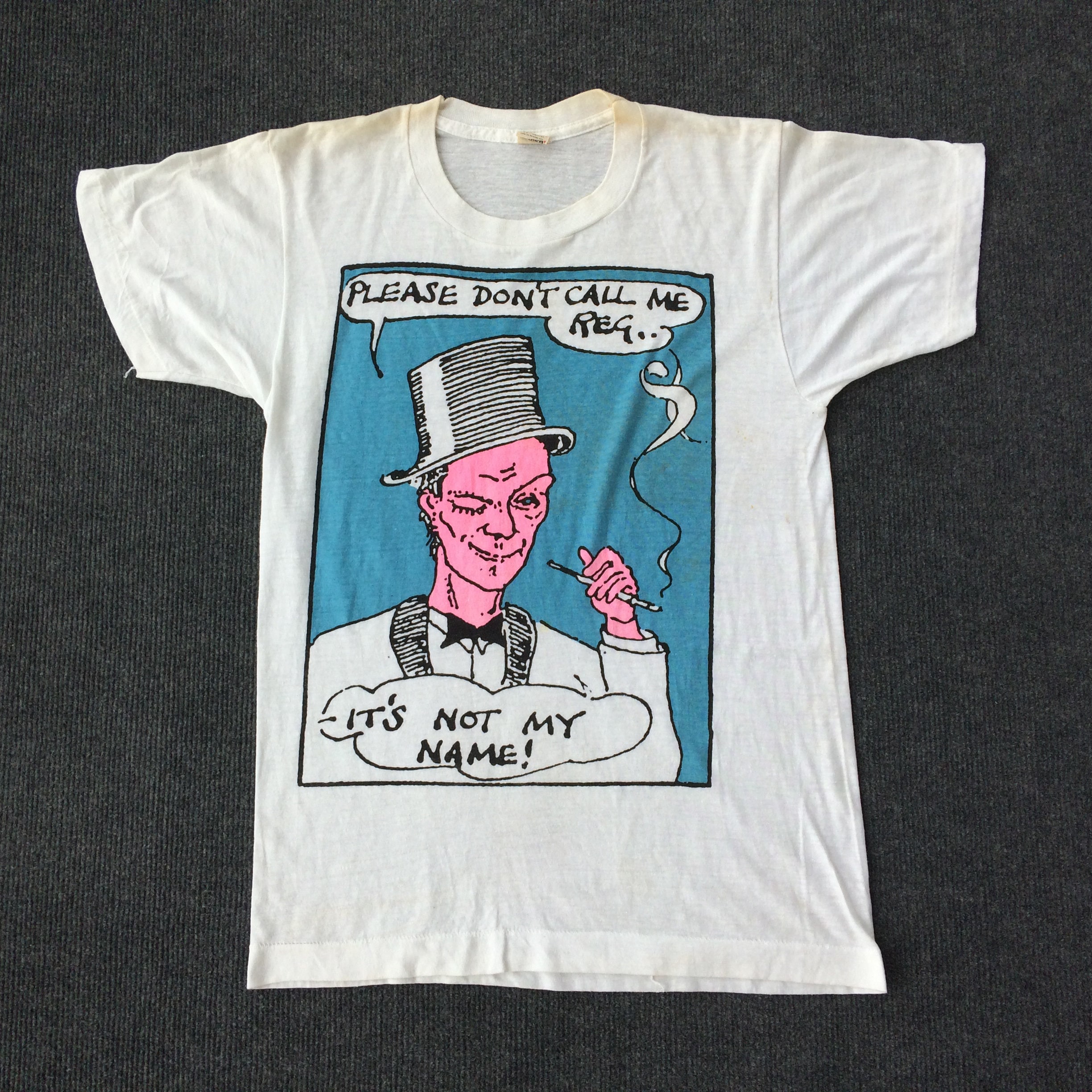 Vtg Robyn Hitchcock Please Dont Call Me Reg 80s Tour Rare T Shirt