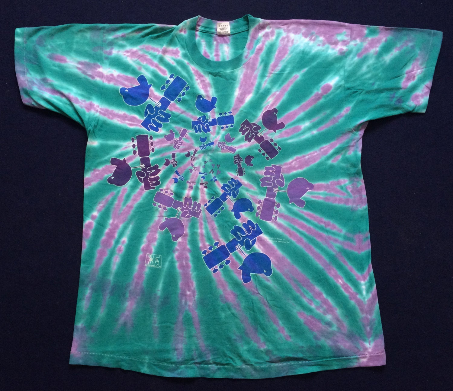 Vintage Woodstock Festival 90s Tour Promo Original Rare Tie Dye T