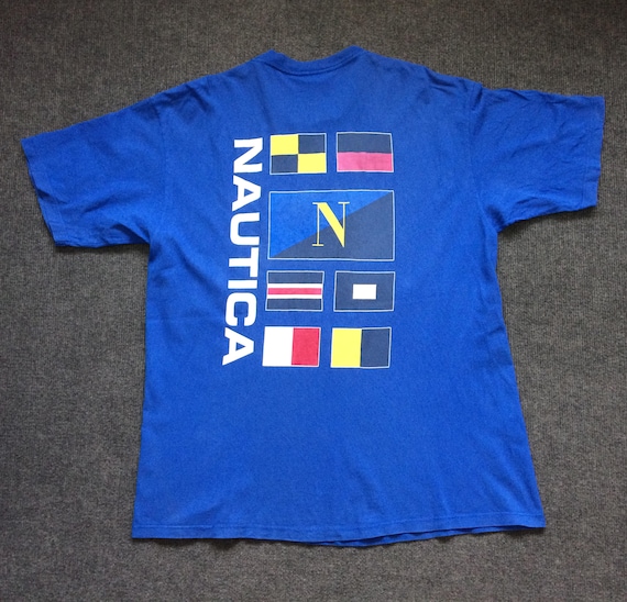 Vintage Nautica Big Logo Spell Out Hip Hop Style T Shirt -  Canada